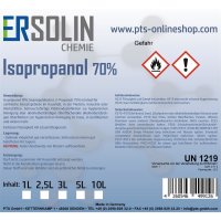 Isopropanol 70% (IPA, Isopropylalkohol, 2-Propanol) 1 Liter - Flasche