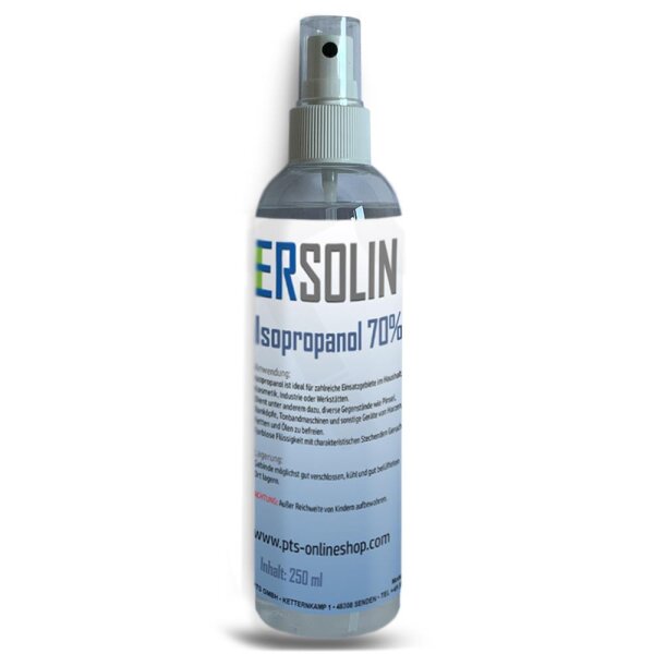 Isopropanol 70%  250ml sehr ergiebig IPA Entfetter Reiniger in Sprühflasche