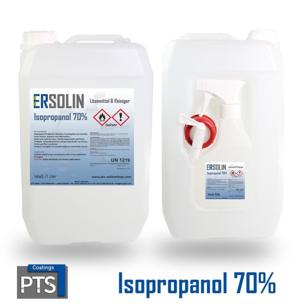 Isopropanol 70% (IPA, Isopropylalkohol, 2-Propanol)11 Liter + 500ml Flasche+ Ablasshahn