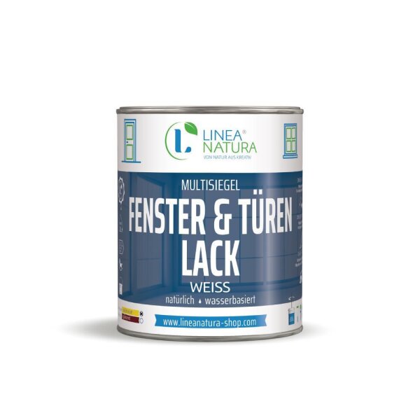 Multisiegel Fenster- und Türenlack  für den Innenbereich 1 Liter - weiß seidenmatt