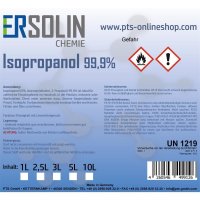 Isopropanol 99,9% (IPA, Isopropylalkohol, 2-Propanol) 3 Liter (3 x1L) Flasche