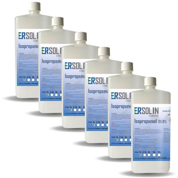 Isopropanol 99,9% 6x1 Liter IPA Entfetter Reiniger erhältlich in 2.5L 3L 5L 10L