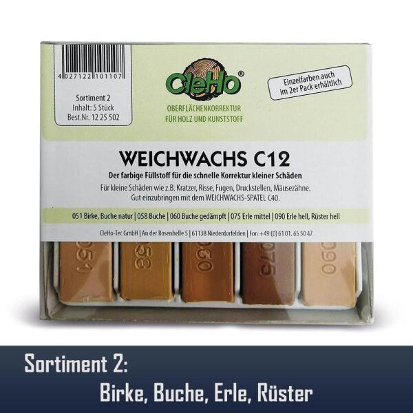 Cleho Weichwachs C12 - 5er Pack Sortiment 2