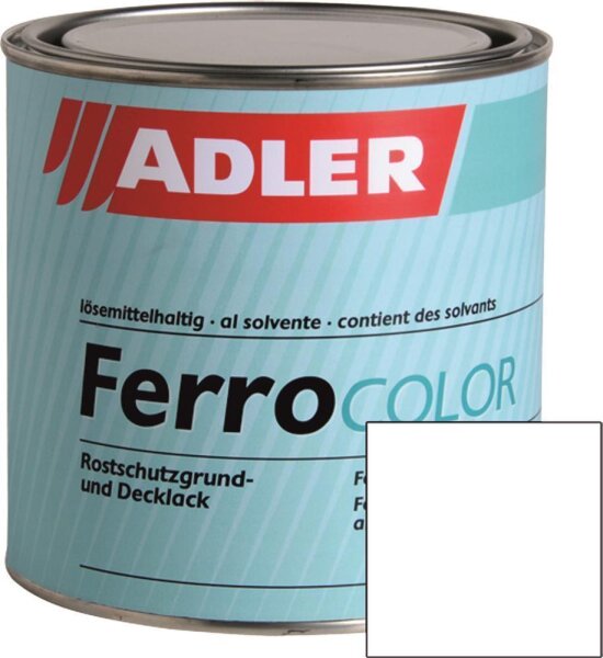 Adler FerroColor Rostschutz-, Grund- und Decklack W10 Weiß, tönbar 2,5L