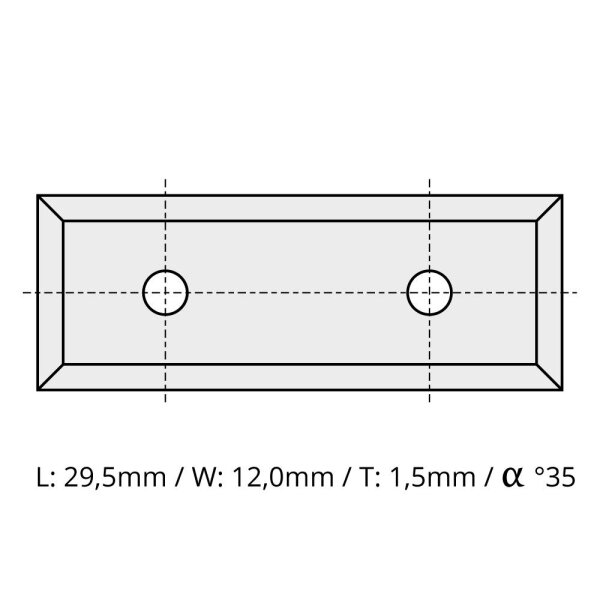 10 Stück Wendeschneidplatten HW/HM 29,5 x12,0 x1,5 mm 4-Schneidig