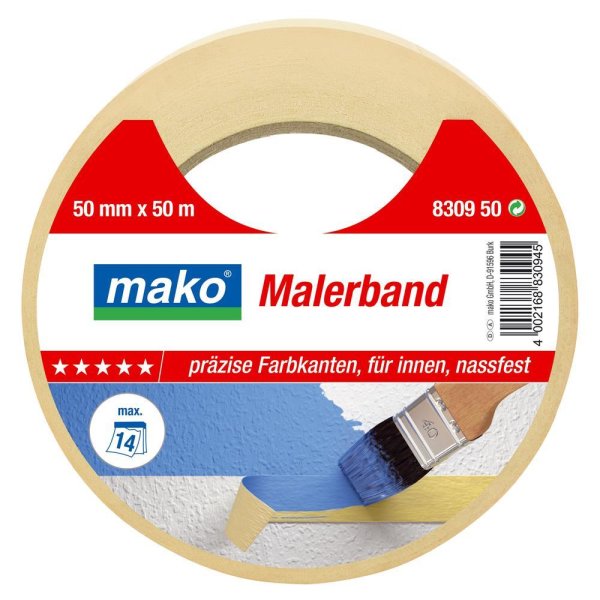 mako PREMIUM Maler Krepp-Abdeckband 80°C