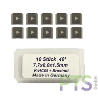 10 Stück Wendeschneidplatten HW/HM 7,7x8x1,5mm Z2 +...