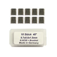 10 Stück Wendeschneidplatten HW/HM 9,7x8x1,5mm Z2 + Brustnut