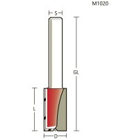 Nutfräser HW Z=2 Zylinderschaft 8mm mit HW Bohrschneide