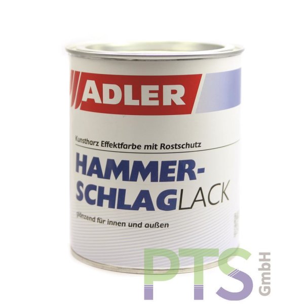 Hammerschlaglack - Glänzender, thixotroper Effektlack auf Alkydharzbasis mit Rostschutz 750ml | Aluminium 72