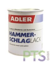 Hammerschlaglack - Glänzender, thixotroper Effektlack auf Alkydharzbasis mit Rostschutz 750ml | Aluminium 72