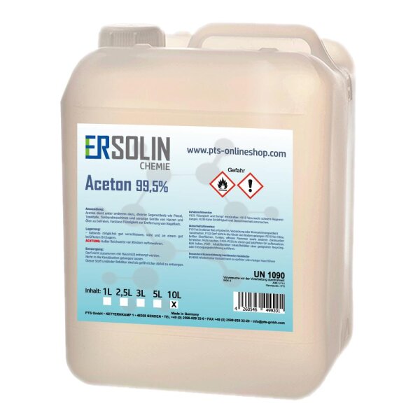 Aceton 99,5% 10 L Reiniger Entfetter Lösemittel Lackentferner sehr ergiebig